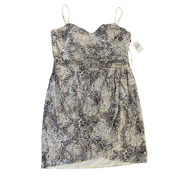 NWT~Oleg Cassini Snake Skin Fully Sequined Party Occasion Dress~14 - Picture 6 of 7